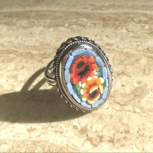 Unique Mosaic Adjustable Ring